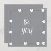 Be You Card – Minimal Motivational Greeting Card (正面/裏面)