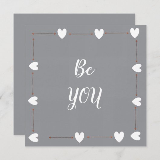 Be You Card – Minimal Motivational Greeting Card (正面/裏面)
