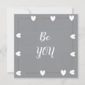 Be You Card – Minimal Motivational Greeting Card (正面)