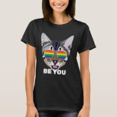 Be You Cat  Gay Pride Tシャツ (正面)
