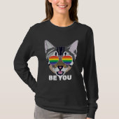 Be You Cat Gay Pride Tシャツ (正面)