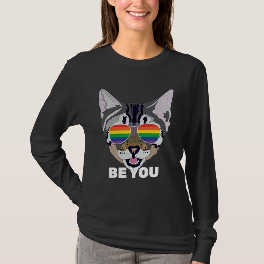 Be You Cat  Gay Pride Tシャツ (正面)