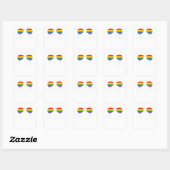 Be You LGBTレインボーサングラス スクエアシール (シート)