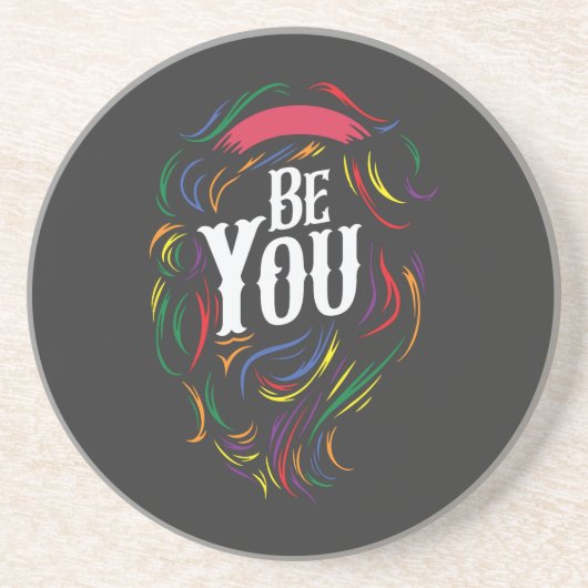 Be You | LGBTQ |レインボー |ゲイプライド コースター (正面)