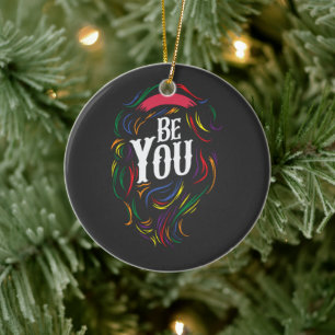 Be You   LGBTQ  レインボー  ゲイプライド セラミックオーナメント