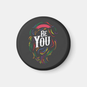 Be You LGBTQ レインボー ゲイプライド マグネット