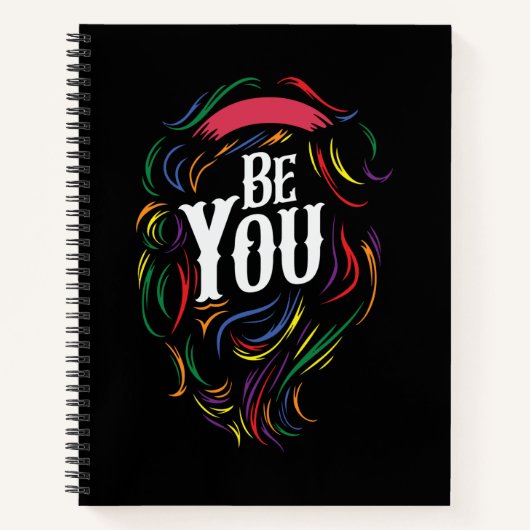 Be You | LGBTQ | Rainbow | Gay Pride ノートブック (正面)