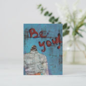 Be You Penguin Mixed Media ポストカード (スタンド正面)