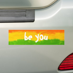 be you rainbow colorsゲイレズビアンLGBT バンパーステッカー