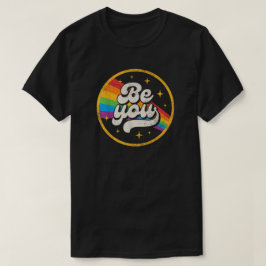 Be You - Retro Groovy Pride Rainbow Tシャツ