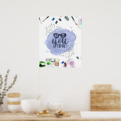 Be You Ritful Waterカラーおもしろい引用文 ポスター (キッチン)