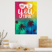 Be You Ritful Waterカラーおもしろい引用文 ポスター (キッチン)