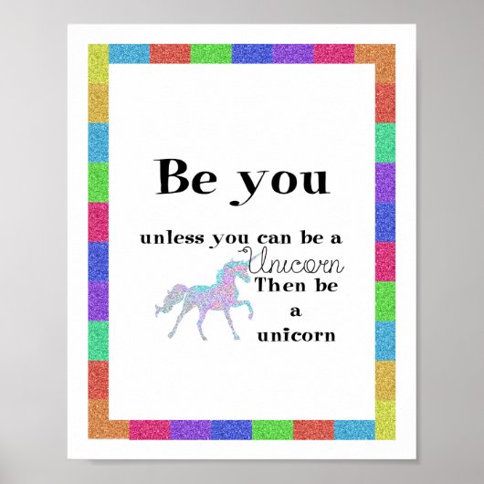 Be You Unicornポスター ポスター (正面)