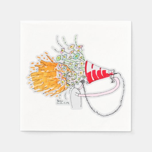 Be Your Biggest Fan スタンダードカクテルナプキン (正面)