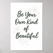 Be Your Own Kind of Beautiful – Minimalist Self Lo ポスター (正面)