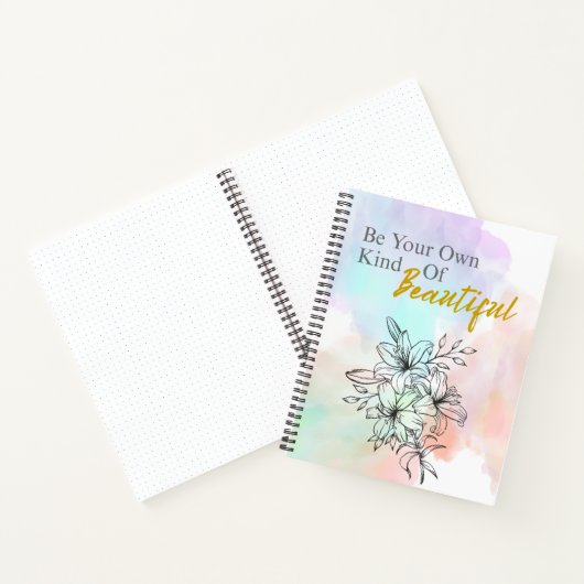 Be Your Own kind of Beuatiful - Floral Notebook ノートブック (内部)
