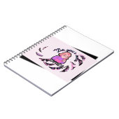 Be Your Own Peace Anime Girl & Butterflies Spiral  ノートブック (左側)