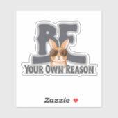 Be Your Own Reason Bunny – Cute Motivational シール (シート)