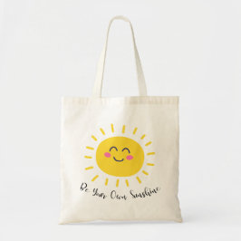 "Be Your Own Sunshine" かわいい太陽のキャンバストート トートバッグ