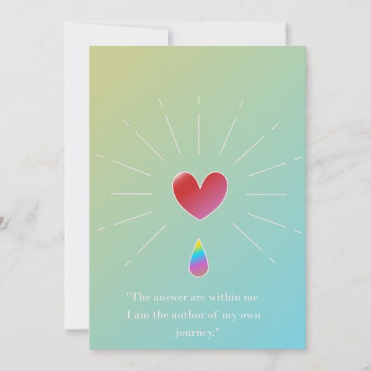 Be Your True Self – Empowering Greeting Card シーズンカード (正面)