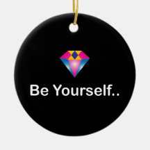 Be Yourselfやる気を起こさせる引用文、カラフル・ダイヤモンド