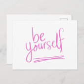 Be Yourself引用文ことわざモチベーション・インスピレーション ポストカード (正面/裏面)