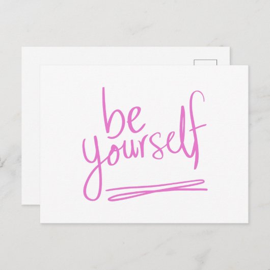 Be Yourself引用文ことわざモチベーション・インスピレーション ポストカード (正面/裏面)