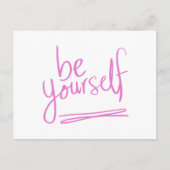 Be Yourself引用文ことわざモチベーション・インスピレーション ポストカード (正面)