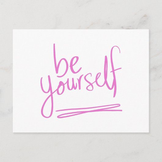 Be Yourself引用文ことわざモチベーション・インスピレーション ポストカード (正面)
