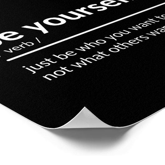 Be Yourself引用文 ポスター (角)