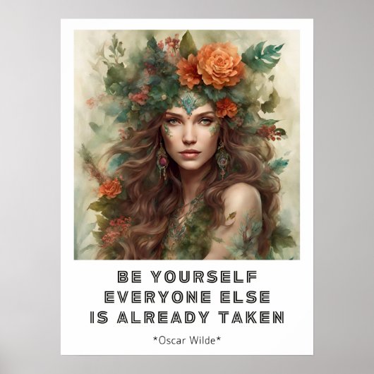 Be Yourself やる気を起こさせる引用文ポスター ポスター (正面)