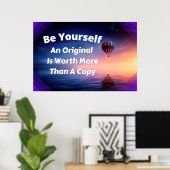 『Be Yourself』ウォールアートパーソナライズされたポスター ポスター (ホームオフィス)