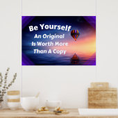 『Be Yourself』ウォールアートパーソナライズされたポスター ポスター (キッチン)