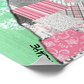 Be Yourself – パリをテーマにしたキルテッドスカートの女の子 ポスター (角)