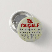 BE YOURSELF – ボタンの利他主義#435 缶バッジ (正面&裏面)