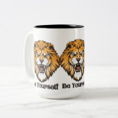 Be Yourself – 姿勢引用文コーヒーマグ ツートーンマグカップ (正面左)