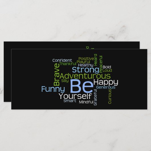 BE Yourself 感動的 Word Cloudブックマーク (正面/裏面)