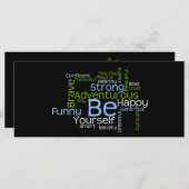 BE Yourself 感動的 Word Cloudブックマーク (正面/裏面)