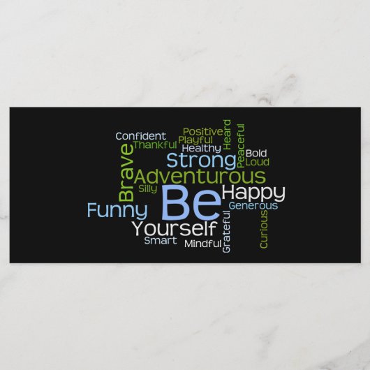 BE Yourself 感動的 Word Cloudブックマーク (正面)