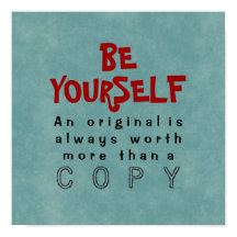 BE YOURSELF - 12x12ポスター（キャンバスオプション）