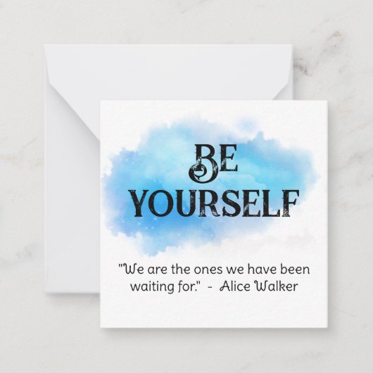 *~* BE YOURSELF AP62 Alice Walkerフラットノートカード ノートカード (正面)