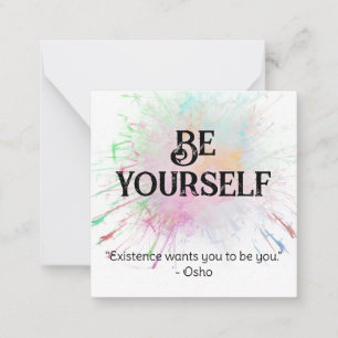 *~* BE YOURSELF AP62 Osho Love Self Flat Note Card ノートカード