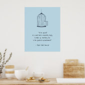 Be Yourself Emerson Quote Birdcage ポスター (キッチン)