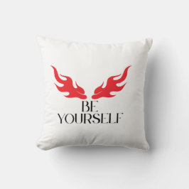 Be Yourself - Empowering Minimalist引用文デザインf クッション