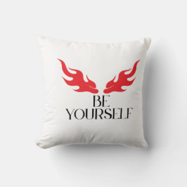 Be Yourself - Empowering Minimalist引用文デザインf クッション