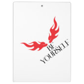 Be Yourself - Empowering Minimalist引用文デザインf クリップボード (裏面)