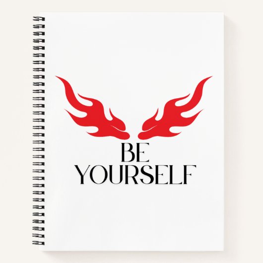 Be Yourself - Empowering Minimalist引用文デザインf ノートブック (正面)