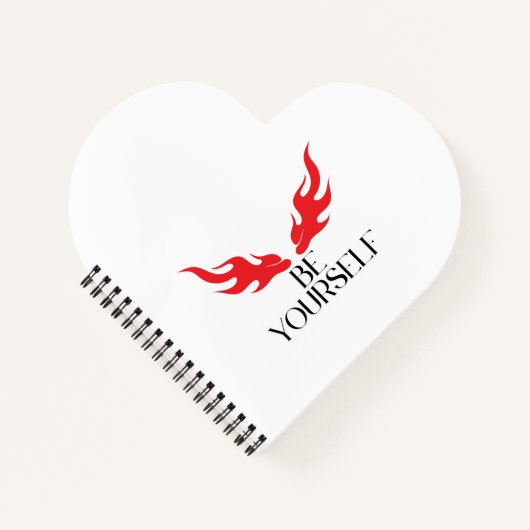 Be Yourself - Empowering Minimalist引用文デザインf ノートブック (正面)