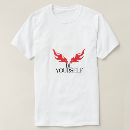 Be Yourself - Empowering Minimalist引用文デザインf Tシャツ (デザイン正面)