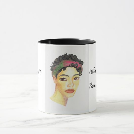 Be yourself ever without fear of being happy マグカップ (中央)